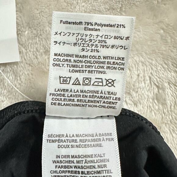 J.Crew Factory Scalloped One-Piece Swimsuit Women's Small Black NWT - Picture 6 of 11